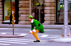 Papa Elf Jumping On The Road GIF