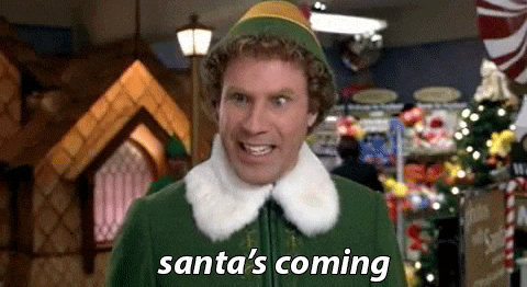Papa Elf Says Santa's Coming GIF