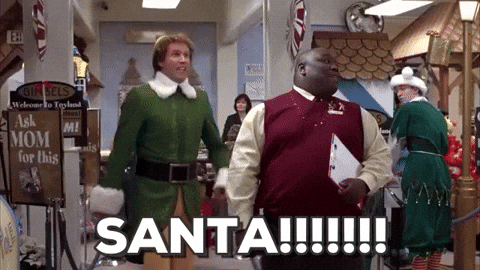 Papa Elf Screams Santa GIF