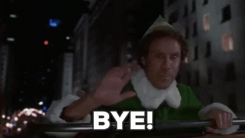 Papa Elf Waving Goodbye GIF