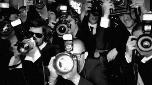 Paparazzi Photographers Camera Flashing GIF