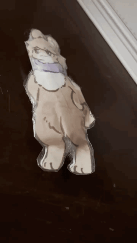 Paper Cut Out Cat With Scarf GIF