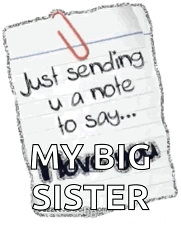 Paper Just Sending U A Note ... My Big Sister GIF