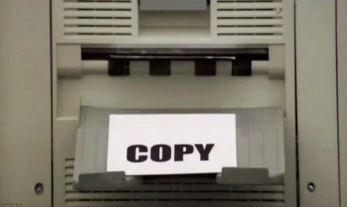 Paper Saying Copy on Printer