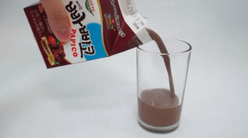 Papico Chocolate Packet Poured Into Glass