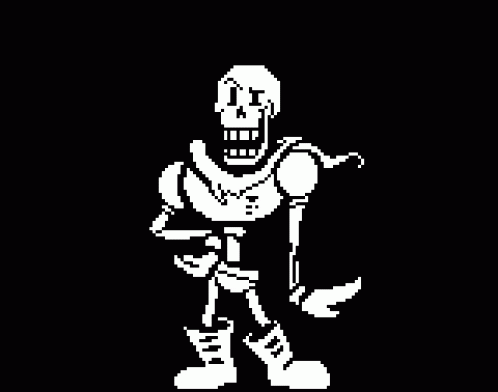 Papyrus From Undertale Holding Knife GIF