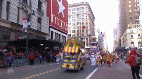 Parade on Street Near Macy's