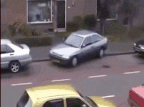 Parallel Parking Bumping Other Car GIF