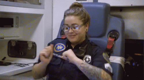 Paramedic Dancing In Ambulance GIF