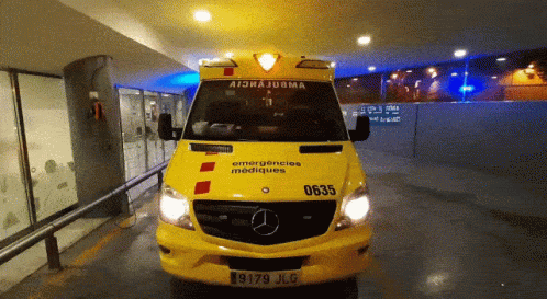 Paramedics Popping In Front Of An Ambulance GIF