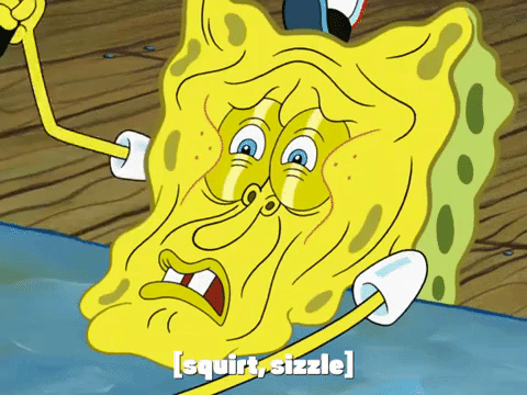 Parched Spongebob Badly Needs Water GIF
