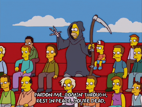 Pardon Me Coming Through Homer Simpson GIF