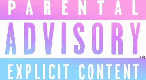 Parental Advisory Explicit Content In Pink And Blue GIF
