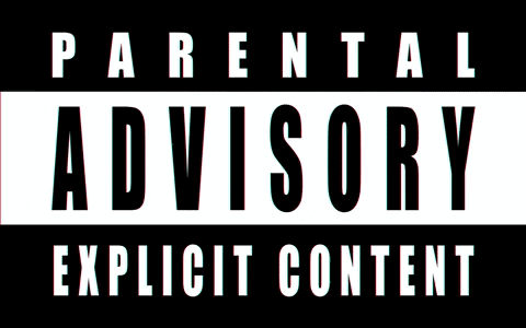 Parental Advisory Sign Saying Explicit Content GIF