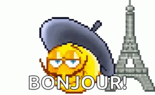 Paris Bonjour Emoji GIF