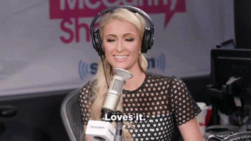 Paris Hilton At Radio Station GIF