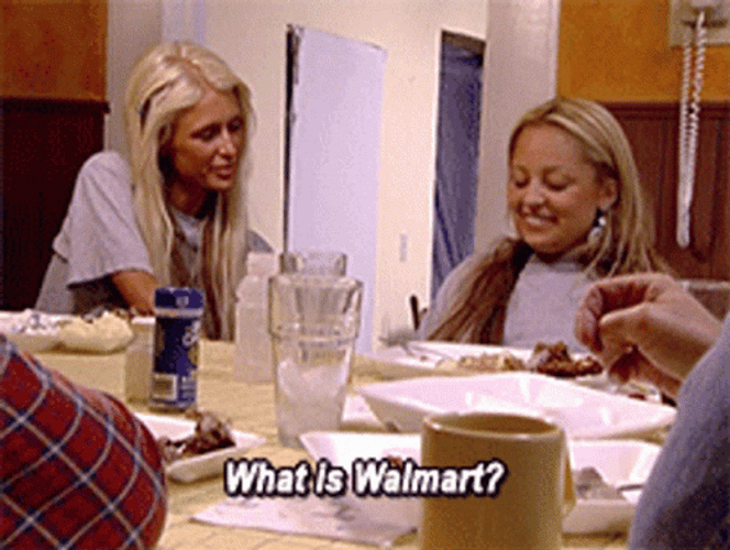 Paris Hilton Asking About Walmart GIF