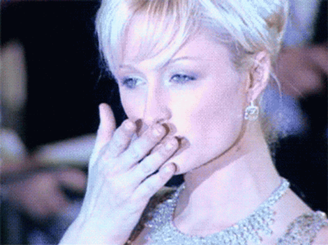 Paris Hilton Flying Kiss GIF