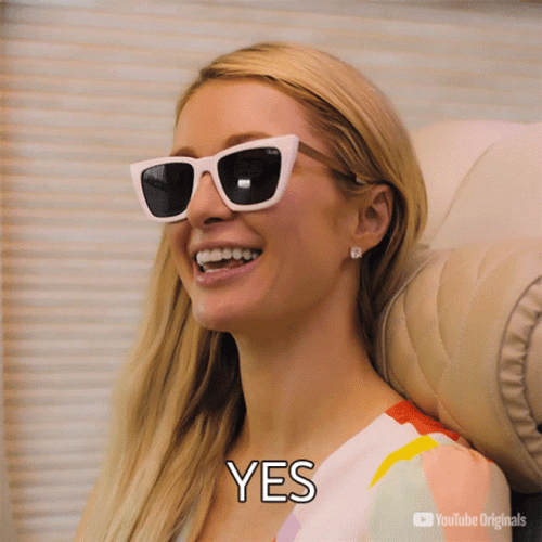 Paris Hilton Saying Yes GIF