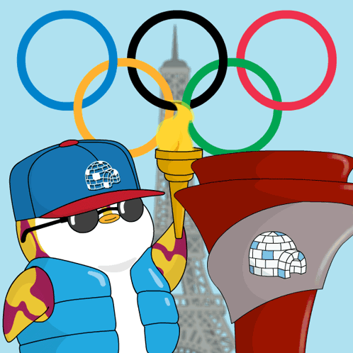Paris Olympics 2024 Lighting Torch GIF
