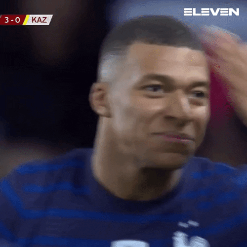 Paris Saint-germain Player Kylian Mbappe Tapping Forehead GIF