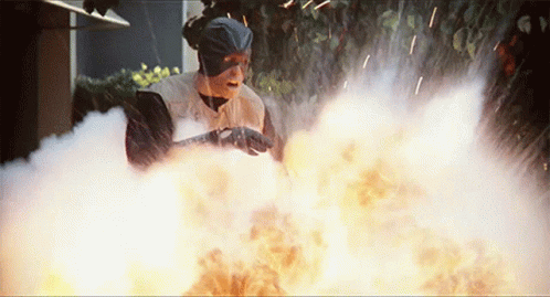 Park Car Got Car Explosion GIF