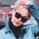 Park Jimin Hair Flip Denim GIF