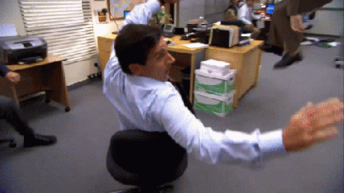 Parkour In The Office GIF