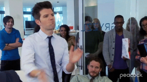 Parks And Rec Adam Scott Punching GIF