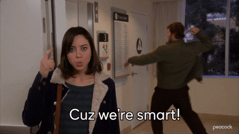 Parks And Rec Aubre Plaza Cuz Were Smart GIF
