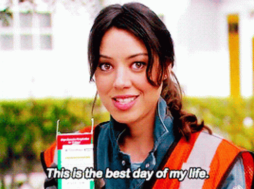 Parks And Rec Aubrey Plaza Best Day GIF