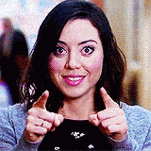 Parks And Rec Aubrey Plaza Cheering GIF