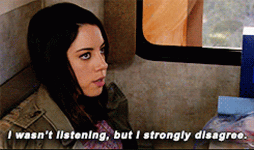 Parks And Rec Aubrey Plaza I Wasnt Listening GIF