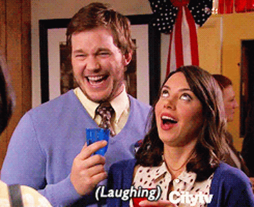 Parks And Rec Chris Pratt Laughing GIF