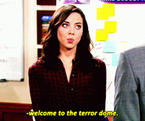 Parks And Rec Welcome To Terror Dome GIF