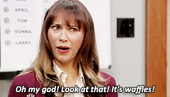 Parks And Recreation Ann Perkins Holding Waffles GIF