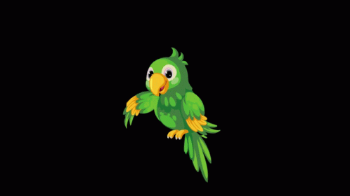 Animated Parrot Wanted To Fly GIF