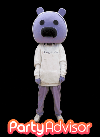 Party Advisor Mascot Flying Kiss GIF