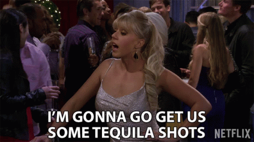 Party Girl Getting Tequila Shots GIF