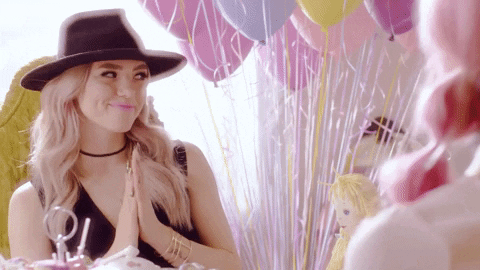 Party Girl Rubbing Hands GIF