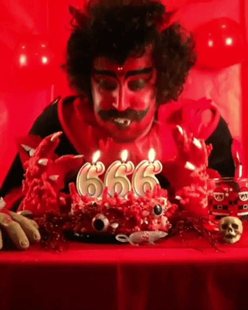 Party Halloween Devil Blowing Candles GIF