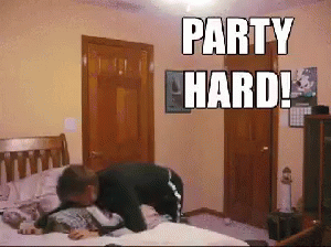 Party Hard Head Bang Meme GIF