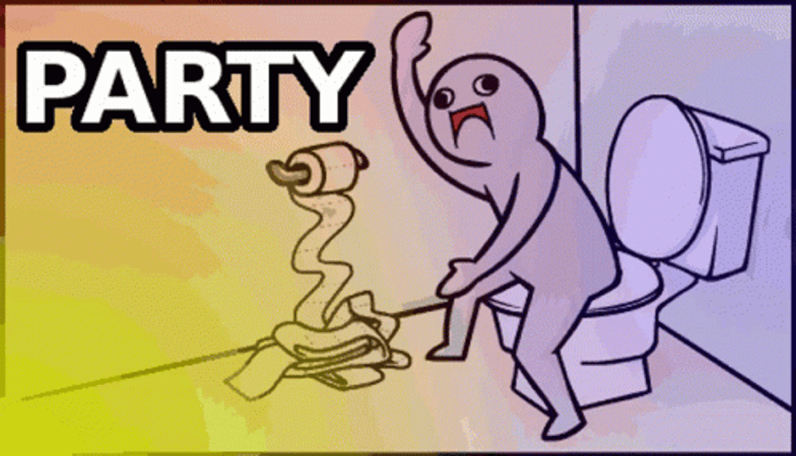 Party Hard Person In The Bathroom Targets Tissue GIF