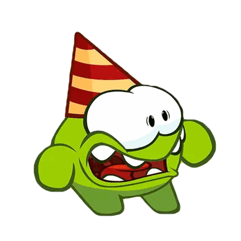Party Hat Cartoon Character With Mouth Open