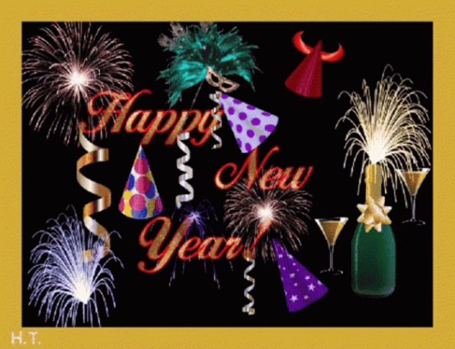 Party Hat Happy New Year Animated GIF