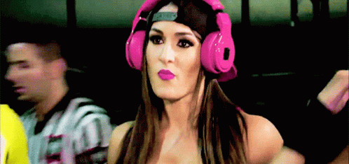 Party Lady With Headphones GIF