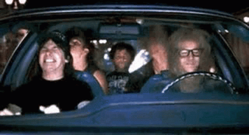 Party On Wayne Car Ride GIF
