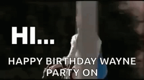 Party On Wayne Happy Birthday GIF