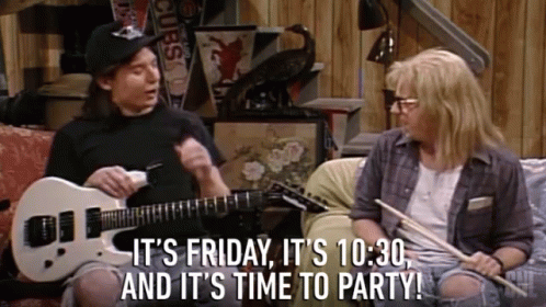 Party On Wayne It's Friday GIF