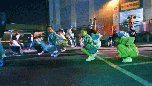 Party People Dancing In Street GIF